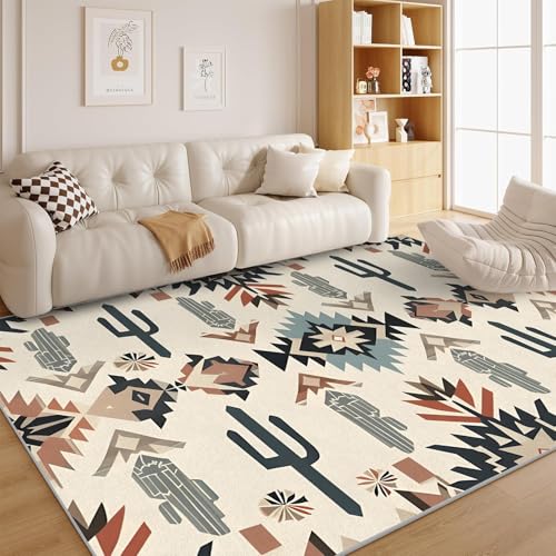 dyausi Aztekisch Teppich Rustikal Wohnzimmer - Abstrakt Carpet Waschbar für Eingang, Haustür, Türrahmen, Schlafzimmer in Waschmaschine 160x230 cm - G38 von dyausi