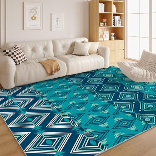 dyausi Aztekisch Teppich Rustikal Wohnzimmer - Abstrakt Carpet Waschbar für Eingang, Haustür, Türrahmen, Schlafzimmer in Waschmaschine 160x230 cm - G46 von dyausi