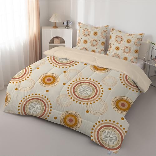 dyausi Bettdecke 155x220 Geometrie Patchwork Ganzjahresdecke - Boho Abstrakt Bettdecke Ohne Bezug - 4 Jahreszeiten Bettdecken 155x220 - Wende-Design Steppdecke Schlafdecke, H-142 von dyausi