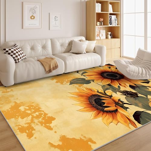 dyausi Blumen Teppich Blumen Wohnzimmer - Bohème Carpet Waschbar für Eingang, Haustür, Türrahmen, Schlafzimmer in Waschmaschine 160x230 cm - G143 dyausi Blumen Teppich Blumen Wohnzimmer - Bohème Carpet Waschbar für Eingang, Haustür, Türrahmen, Schlafzimmer in Waschmaschine 160x230 cm - G143 von dyausi