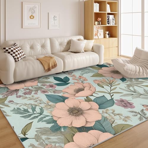 dyausi Bohème Teppich Wohnzimmer Bohème Kurzflor - Tropische Pflanzen Carpet für Kinderzimmer, Schlafzimmer, Esszimmer, Arbeitszimmer Waschbare Groß rutschfest, Küche, 160x230 - G199 von dyausi