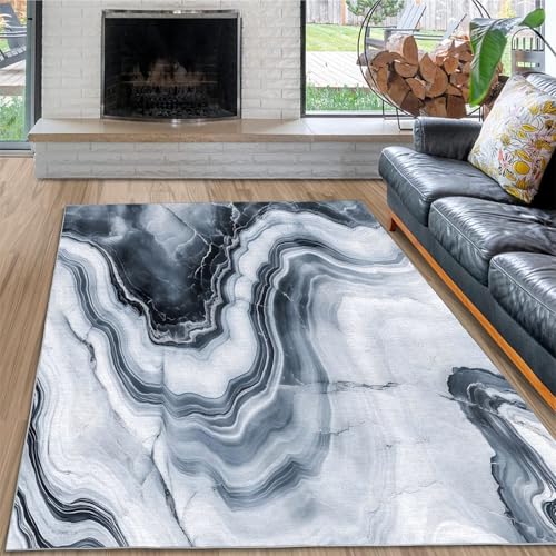 dyausi Modern Teppich 60x90 cm, Waschbarer Kurzflor Klein, Fußmatte Innen rutschfest für Eingang, Haustür, Türrahmen, Wohnzimmer, Schlafzimmer von dyausi