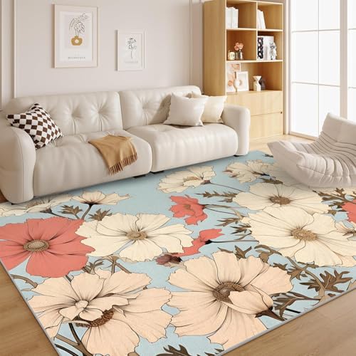 dyausi Retro-Muster Teppich 100x200 Waschbarer Retro-Stil Antirutsch Schlafzimmer Weicher Kurzflor - Tropische Pflanzen Carpet für Wohnzimmer, Kinderzimmer, Küche, Esszimmer - G167 dyausi Retro-Muster Teppich 100x200 Waschbarer Retro-Stil Antirutsch Schlafzimmer Weicher Kurzflor - Tropische Pflanzen Carpet für Wohnzimmer, Kinderzimmer, Küche, Esszimmer - G167 von dyausi