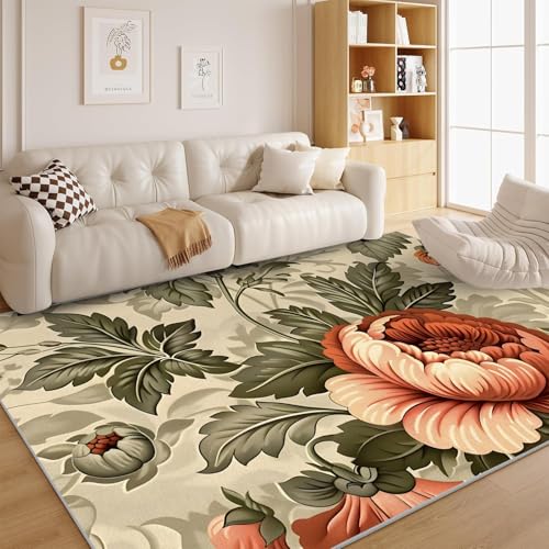 dyausi Retro-Stil Teppich Retro-Stil Wohnzimmer - Bohème Weiche Kurzflor Carpet für Schlafzimmer, Kinderzimmer, Küche 140x200 cm - G154 von dyausi