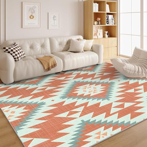 dyausi Retro Teppich Indianer Wohnzimmer - Aztekisch Carpet Klein, Fußmatte Innen rutschfest für Eingang, Haustür, Türrahmen, Schlafzimmer 60x90 cm - G40 von dyausi