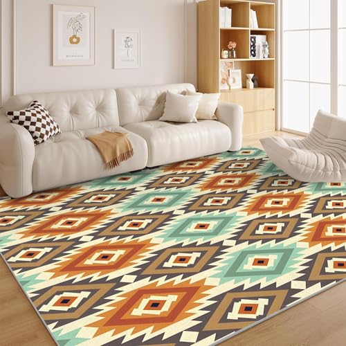 dyausi Rustikal Teppich Indianer Wohnzimmer - Bohème Carpet Waschbar für Eingang, Haustür, Türrahmen, Schlafzimmer in Waschmaschine 160x230 cm - G27 dyausi Rustikal Teppich Indianer Wohnzimmer - Bohème Carpet Waschbar für Eingang, Haustür, Türrahmen, Schlafzimmer in Waschmaschine 160x230 cm - G27 von dyausi