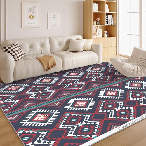 dyausi Rustikal Teppich Wohnzimmer 160x230 Abstrakt Kurzflor - Bohème Carpet für Kinderzimmer, Schlafzimmer, Esszimmer, Arbeitszimmer Waschbare Groß rutschfest, Küche - G37 von dyausi