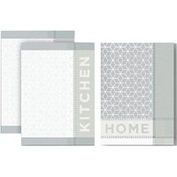 Dyckhoff Geschirrtücher Home & Kitchen grau 50,0 x 70,0 cm, 3 St. von dyckhoff