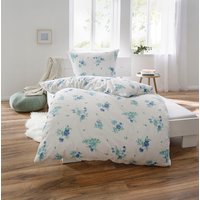 Dyckhoff Bettwäsche "Blaue Lein Blume" 2 Stk. tlg. aus Weichfrottier von dyckhoff