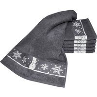 Dyckhoff Gästehandtücher "Schneemann", (Set, 6 St.), Made in Germany (6 Gästetücher) von dyckhoff