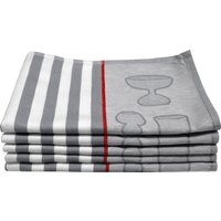 Dyckhoff Geschirrtuch "Gläser / Halbleinen" mit Gläser & Streifen Motiv, Maße je Tuch ca. 50x70 cm von dyckhoff