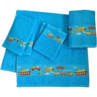 Dyckhoff Handtuch Set "Auto" Set 6 Stk. Walkfrottee Auto Motiven; 2 Handtücher, 2 Gästetücher, 2 Waschhandschuhe von dyckhoff