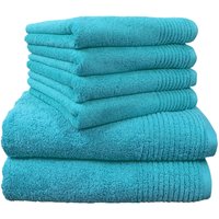 Dyckhoff Handtuch Set "Brillant", Set, 6 tlg., Walkfrottee, mit Streifenbordüre;4 Handtücher (50x100cm), 2 Duschtücher (70x140cm) von dyckhoff