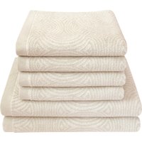 Dyckhoff Handtuch Set "Landscape", Set, 6 tlg., Walkfrottier, 4 Handtücher (50x100cm), 2 Duschtücher (70x140cm) von dyckhoff