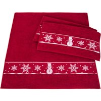 Dyckhoff Handtuch Set "Schneemann" Set 3 Stk. Frottier Made in Germany (2 Handtücher, 1 Duschtuch) von dyckhoff