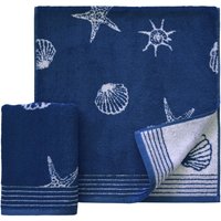 Dyckhoff Handtücher "Seashell", (2 St., 2er Set Handtücher 50 x 100 cm), mit Muschelmuster von dyckhoff