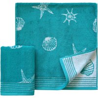 Dyckhoff Handtücher "Seashell", (2 St., 2er Set Handtücher 50 x 100 cm), mit Muschelmuster von dyckhoff