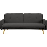 3-Sitzer Sofa Strukturstoff fein Dunkelgrau 368664 von dynamic24