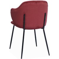 Dynamic24 - Armlehnstuhl 2er Set Beere 395820 von dynamic24