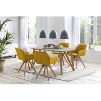 Dynamic24 - Armlehnstuhl 2er Set curry-gelb Textil 389911 Dynamic24 - Armlehnstuhl 2er Set curry-gelb Textil 389911 von dynamic24