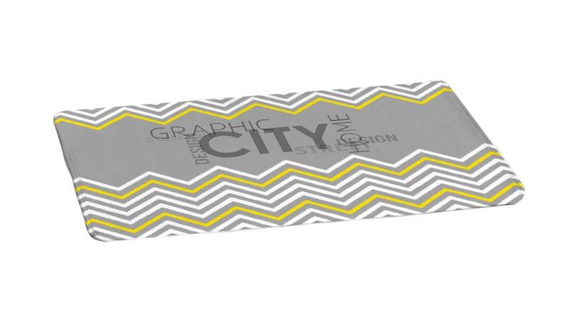 dynamic24 Badematte, schnell trocknend, strapazierfähig, Polyester, rechteckig, Motiv Badezimmerteppich Badvorleger Badteppich von dynamic24
