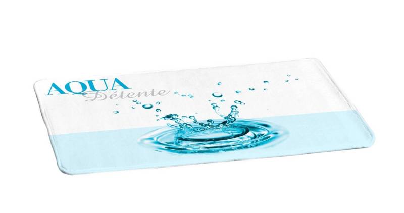 dynamic24 Badematte, schnell trocknend, strapazierfähig, Polyester, rechteckig, Motiv Badezimmerteppich Badvorleger Badteppich von dynamic24