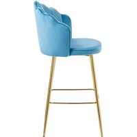 Barhocker Muscheldesign 2er Set aus Samt Blau 396407 Barhocker Muscheldesign 2er Set aus Samt Blau 396407 von dynamic24