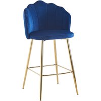 Dynamic24 - Barhocker Muscheldesign 2er Set aus Samt Dunkelblau 371879 Dynamic24 - Barhocker Muscheldesign 2er Set aus Samt Dunkelblau 371879 von dynamic24