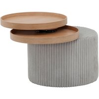 Beistelltisch hellgrau Texturstoff 390405 Beistelltisch hellgrau Texturstoff 390405 von dynamic24