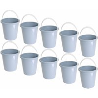 10x Eimer 10 Liter pastell-blau 10x7200blau von dynamic24