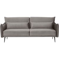 3-Sitzer Sofa Samt Grau 368510 von dynamic24