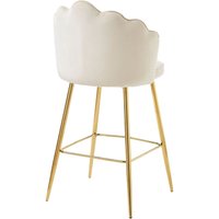 Dynamic24 - Barhocker Muscheldesign 2er Set aus Samt Beige 396360 Dynamic24 - Barhocker Muscheldesign 2er Set aus Samt Beige 396360 von dynamic24