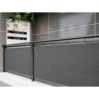 Dynamic24 - Polyrattan Sichtschutzmatte 300x90cm grau meliert SG03620-RC31-300x90 von dynamic24