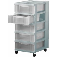 Dynamic24 - Schubladenschrank mit Rollen 5010grün von dynamic24