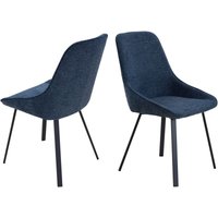 Esszimmerstuhl 2er Set Dunkelblau 369029 von dynamic24