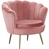 Muschelsessel aus Samt Rose 394182 von dynamic24