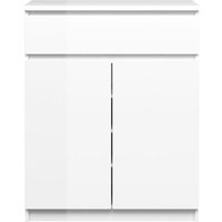 Nada Sideboard 2 Türen og 1 Schublade weiss hochglanz. von dynamic24