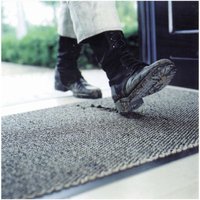 Dynamic24 - Sauberlaufmatte waschbar Olympia grau 400x600 mm Fußmatte Fußabtreter 65604BaDe von dynamic24