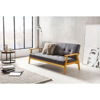 Schlafsofa 190x85x81 cm dunkelgrau Webstoff 373866 von dynamic24