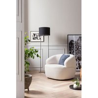 Sessel Bouclé Stoff Weiß 369203 von dynamic24