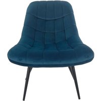 Sessel XXL Samt blau Metall schwarz 390535 von dynamic24