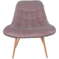 Sessel xxl Samt rosa Metall Holzoptik 390627 von dynamic24
