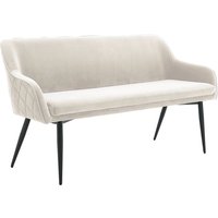Sitzbank 160 cm Samt Creme 368688 von dynamic24