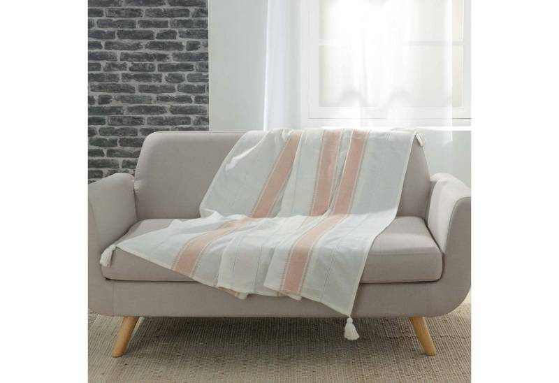dynamic24 Tagesdecke, Baumwolle Wohndecke 125x150 Kuscheldecke Sofa Couch Decke Überwurf von dynamic24