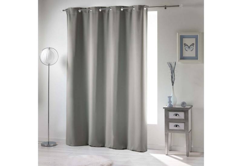 dynamic24 Vorhang, Ösen (1 St), blickdicht, Taupe blickdicht 135x240cm Gardine Verdunkelung Thermo Schallschutz von dynamic24