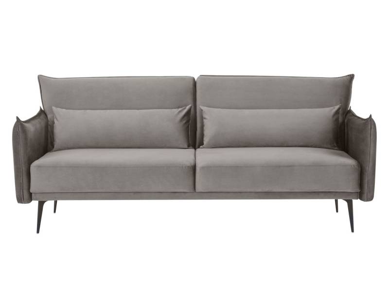 dynamic24 3-Sitzer Oxnard, Sofa Samt Grau von dynamic24