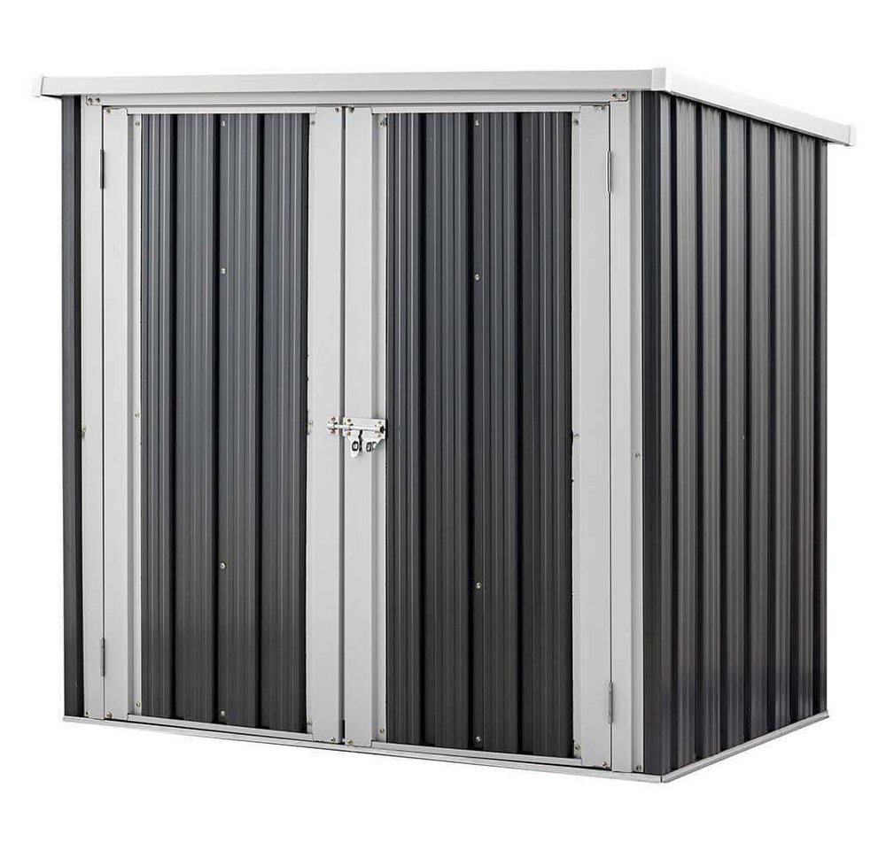 dynamic24 Auflagenbox, Geräteschuppen Gartenhaus Schuppen anthrazit von dynamic24