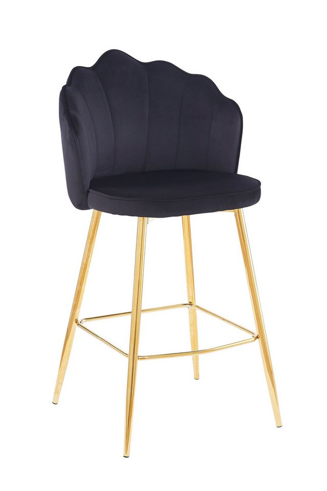 dynamic24 Barhocker, Muscheldesign 2er Set aus Samt Schwarz dynamic24 Barhocker, Muscheldesign 2er Set aus Samt Schwarz von dynamic24