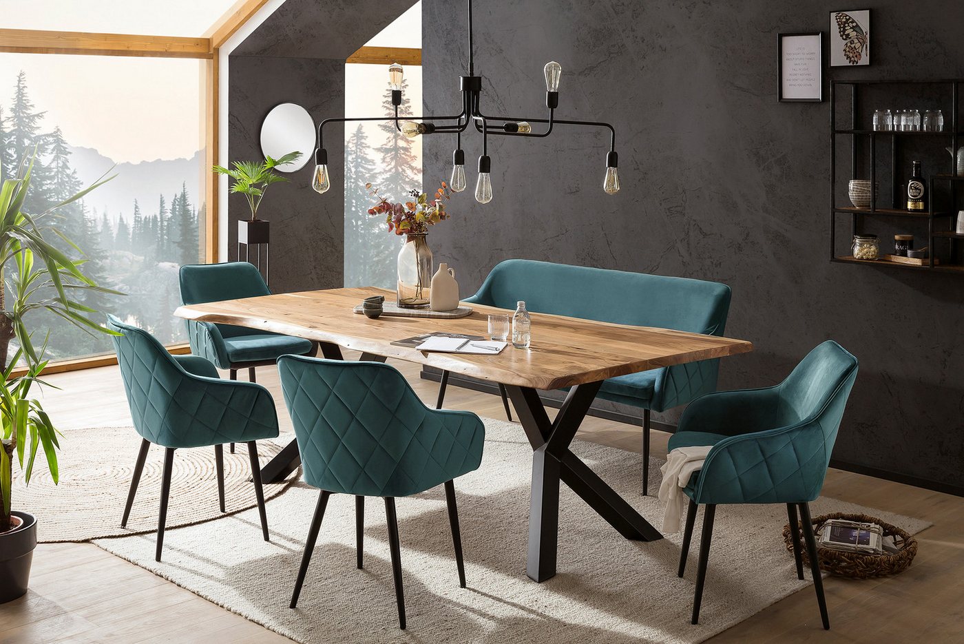 dynamic24 Essgruppe, Sitzgruppe 6 tlg. 220x110 cm dynamic24 Essgruppe, Sitzgruppe 6 tlg. 220x110 cm von dynamic24