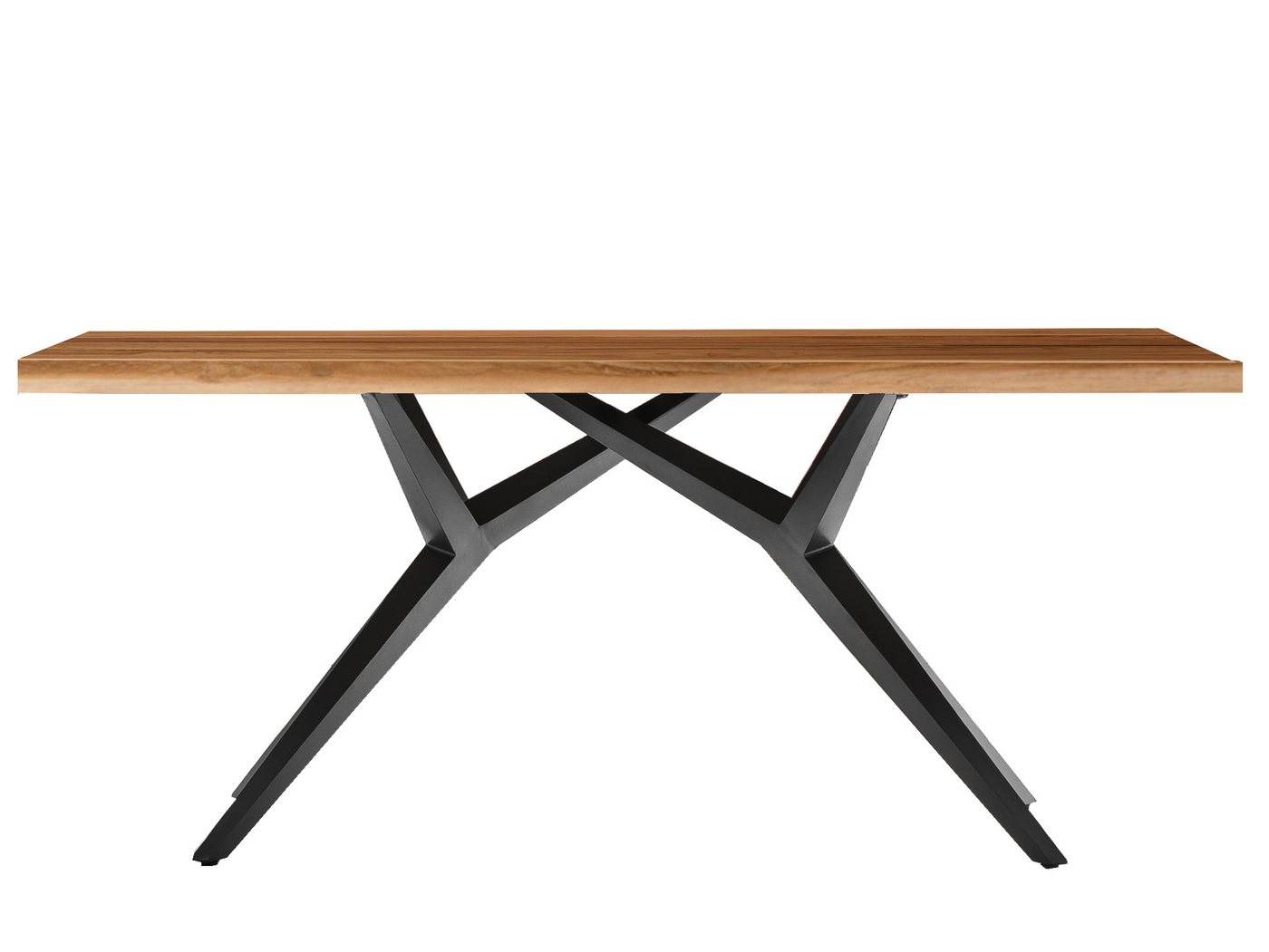 dynamic24 Esstisch, Tisch 220x100 cm Teak natur von dynamic24